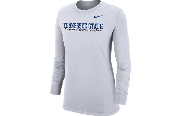Nike Nike T Shirts Women's Gray Blue Crew Neck Moderate Straight Fit