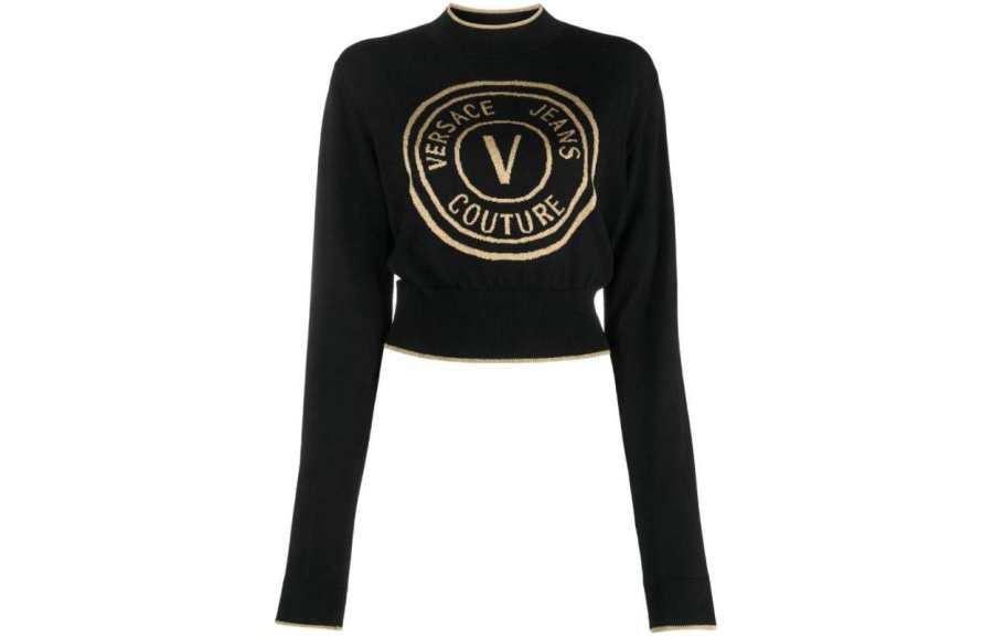 VERSACE JEANS COUTURE 【Zoomed ImageryPrevious Season】intarsia-knit wool jumper