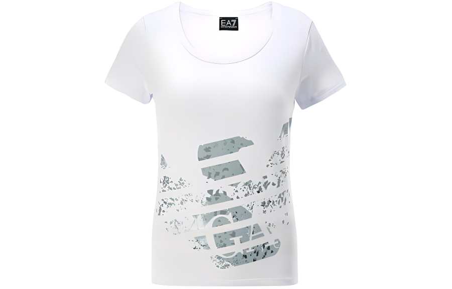 EMPORIO ARMANI EA7 Regular Sleeve T Shirt Women's White