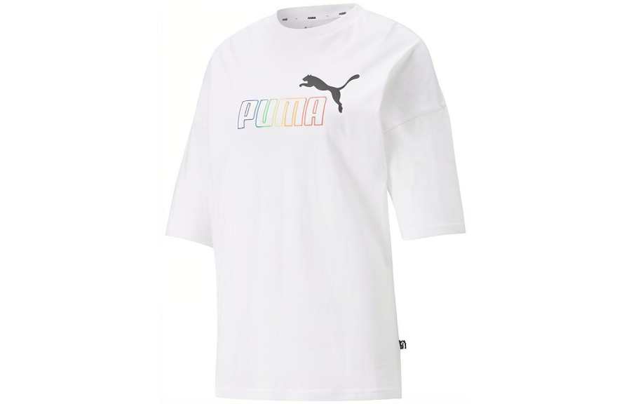 PUMA SS22 Drop Shoulder Sleeve T Shirt Women's White