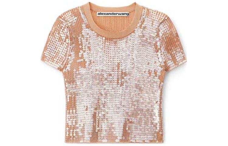 Alexander Wang Sequin Embellished Crewneck T Shirt
