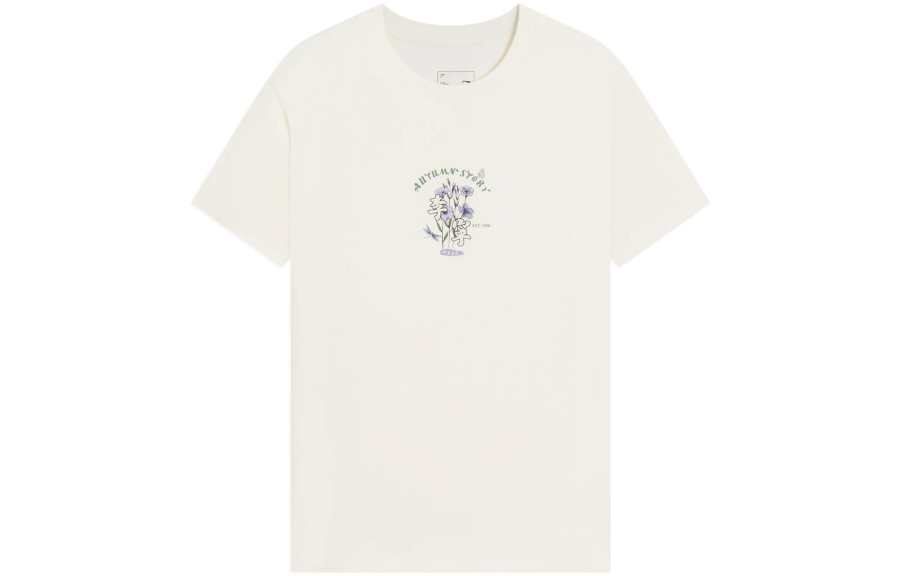 Li-Ning Li Ning Sports Trendy Collection Regular T Shirt Women's Ecru