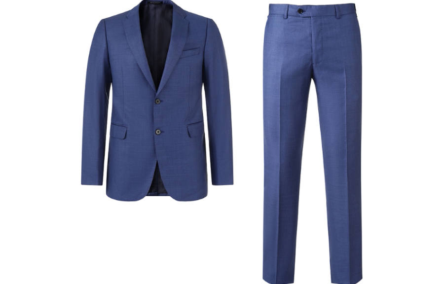 EMPORIO ARMANI FW23 Business Suit Men's Dark Blue