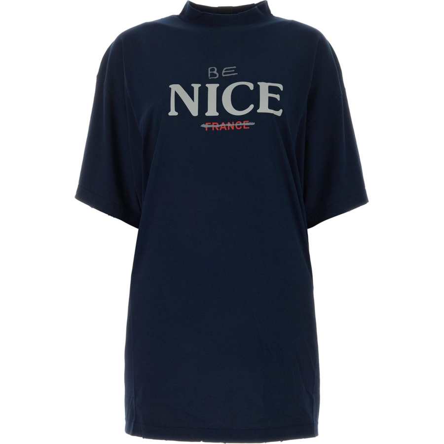 Balenciaga Be Nice Printed Oversized T-Shirt