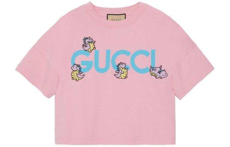 GUCCI SS24 Drop Shoulder Sleeve T Shirt Women's