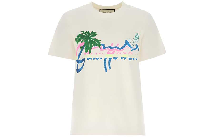 GUCCI SS22 T Shirt Women's Ecru