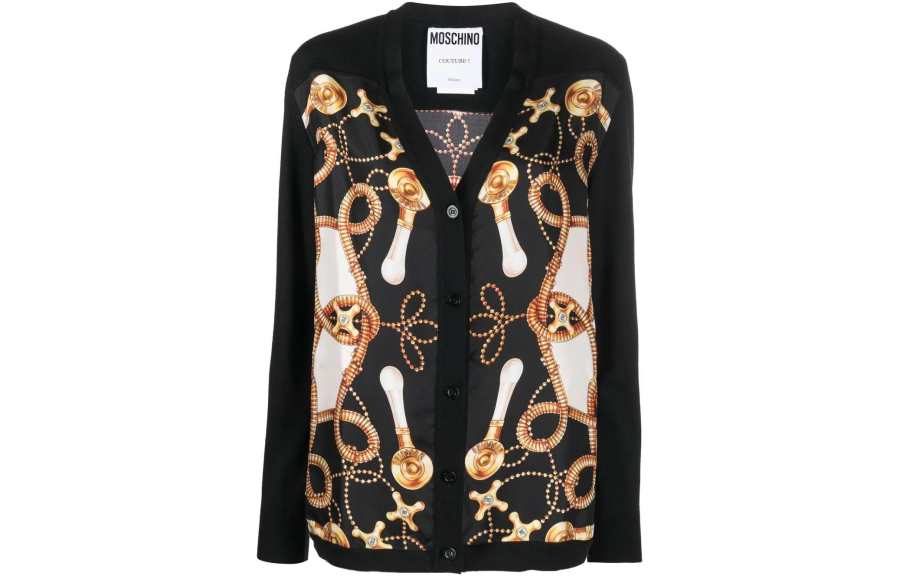 MOSCHINO Sweaters Women's Black V Neck Moderate Other