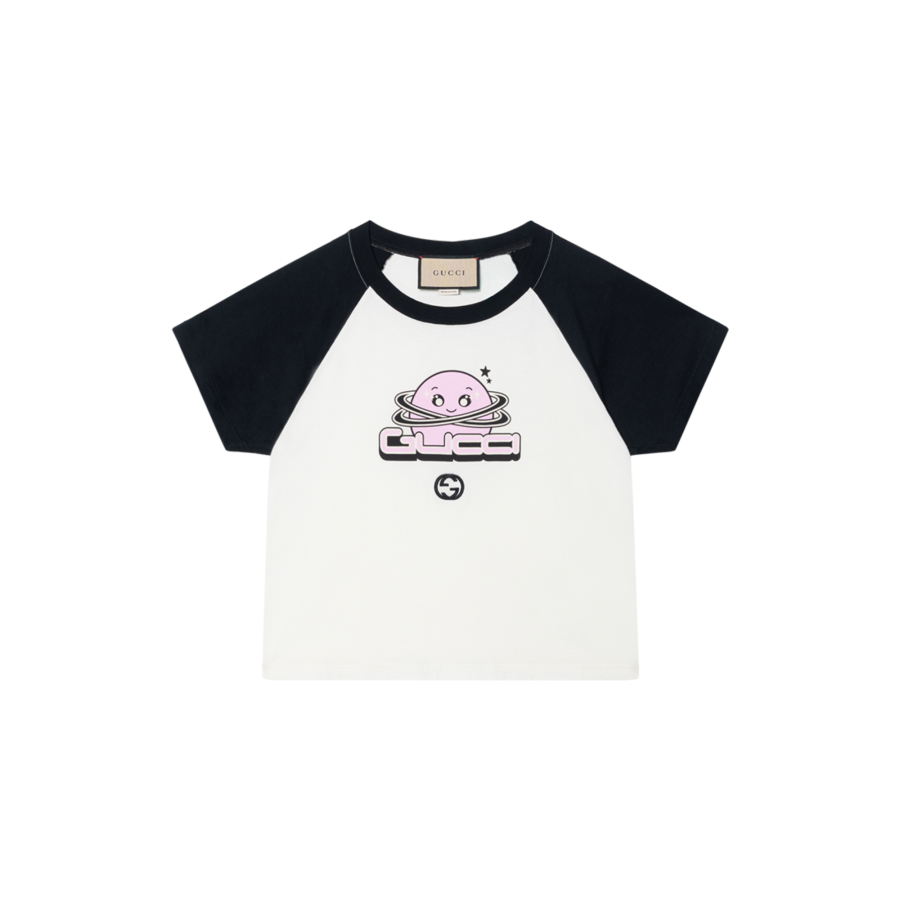 GUCCI T Shirts Women's Ecru Crew Neck Moderate