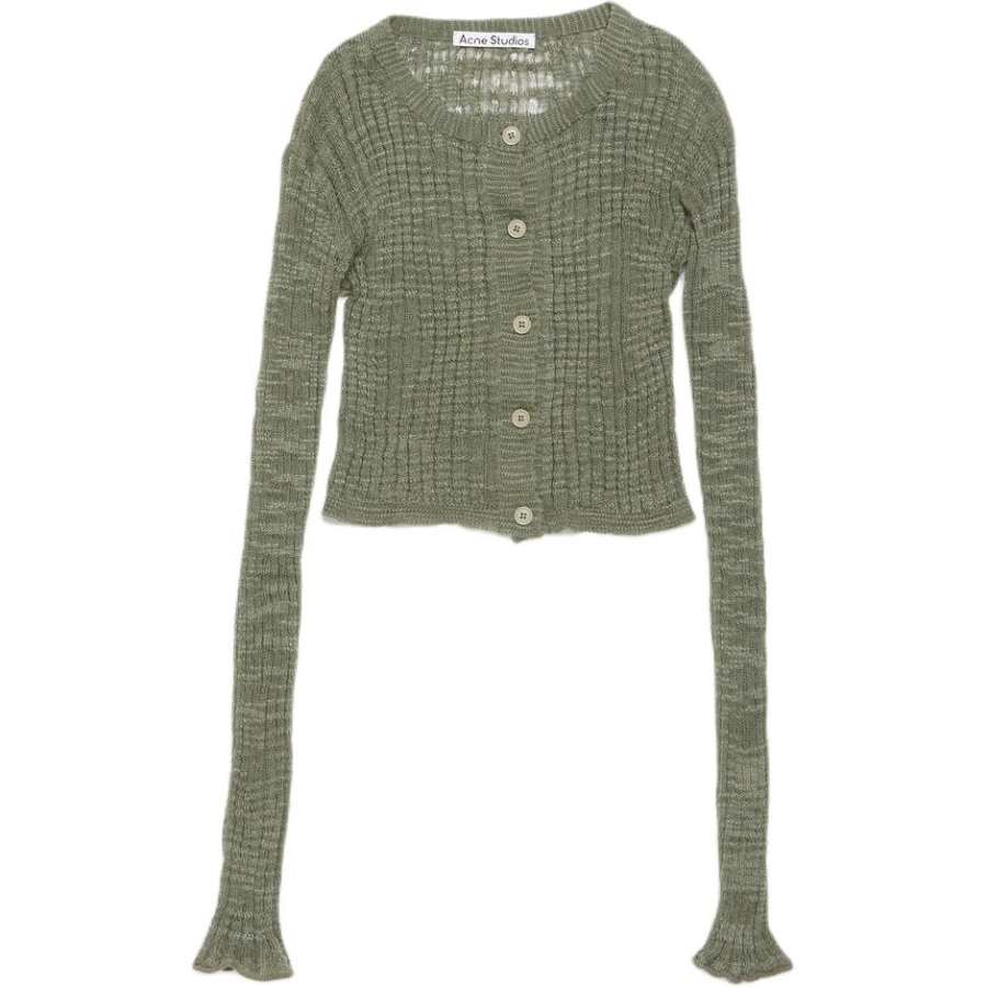 Acne Studios Acne Studios ribbed semi-sheer cardigan