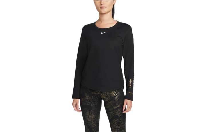 Nike Nike T Shirts Women's Black Crew Neck Moderate Straight Fit