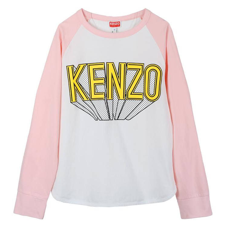 KENZO T Shirts Women's Pink Crew Neck Moderate Straight Fit