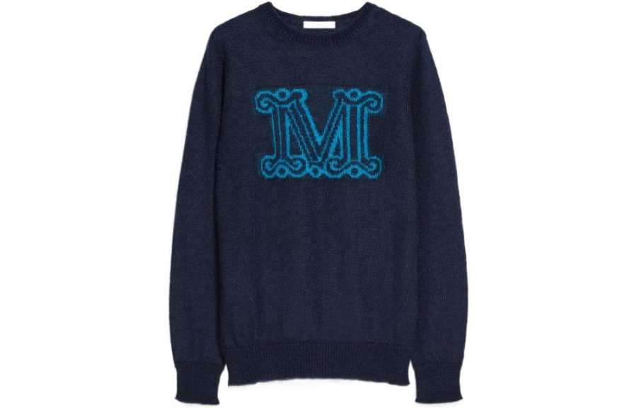 MaxMara MaxMara Sweaters Women's Blue Crew Neck Moderate Base Layer