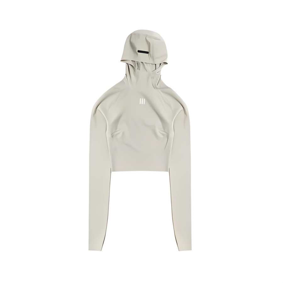 Adidas Fear Of God Athletics Women'ss Base Layer Crop Hoodie Sesame