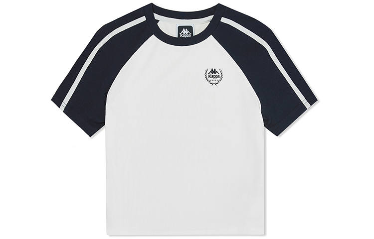 Kappa T Shirts Women's Korean White 012 A Crew Neck Moderate Straight Fit