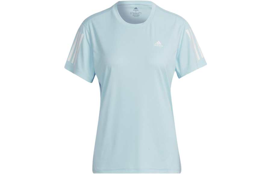 Adidas Adidas T Shirts Women's Blue Crew Neck Moderate Straight Fit