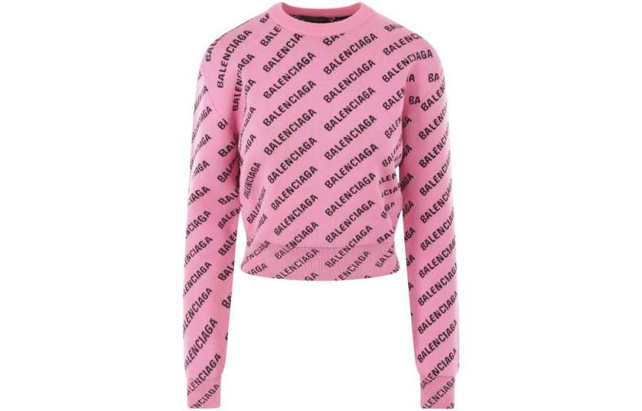 Balenciaga 【Best of: PromotionsPrevious Season】Mini Allover Logo cropped jumper