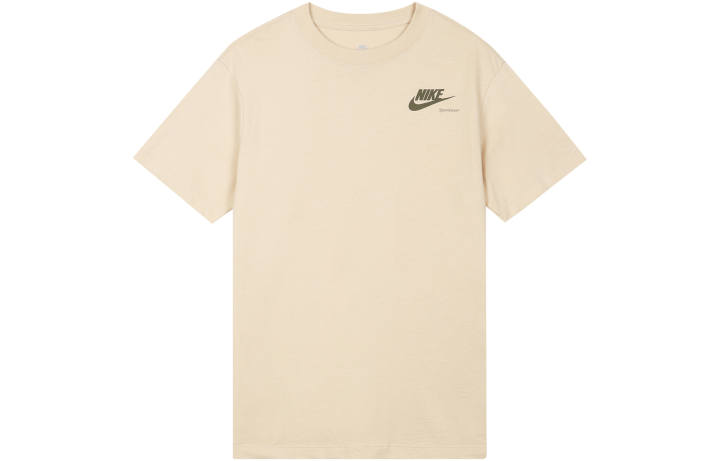 Nike Nike Women'ss Retro Graphic Print Pullover Crewneck T-Shirt Beige