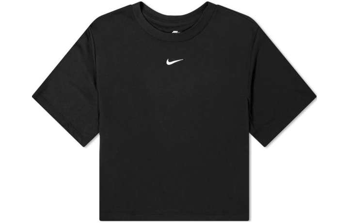 Nike Nike T Shirts Women's Black Crew Neck Moderate Straight Fit