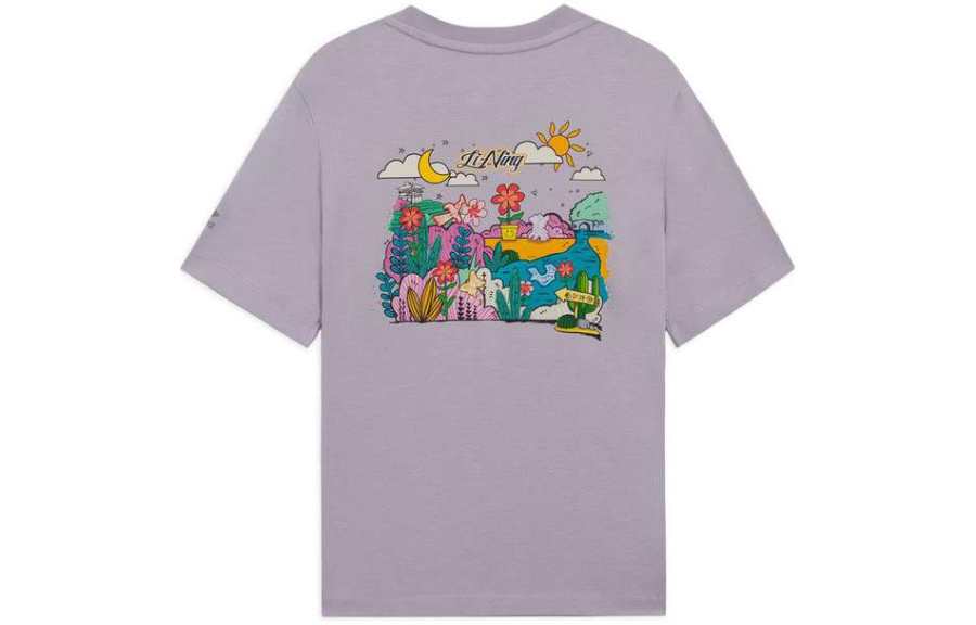 Li-Ning Li Ning Sports Life Collection Regular T Shirt Women's Purple