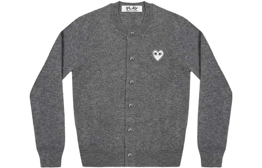 CDG Play Sweaters Women's Gray Crew Neck Moderate Other