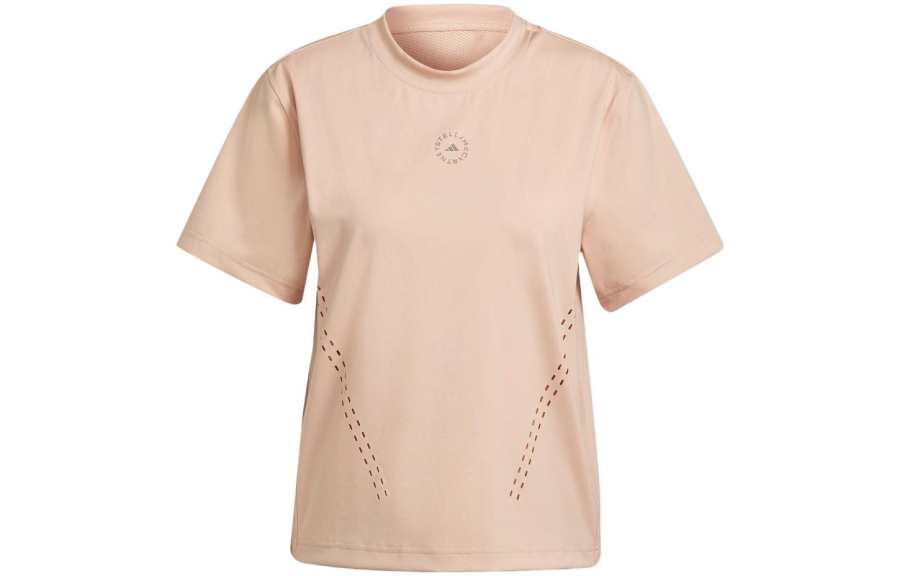 Adidas Adidas T Shirts Women's Pink Crew Neck Moderate Straight Fit