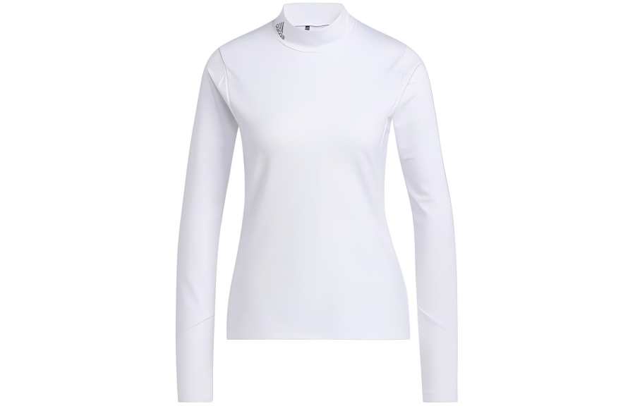 Adidas Adidas T Shirts Women's White Turtleneck Moderate Straight Fit