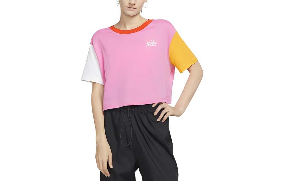 Nike Nike Sports Life Collection T Shirts Women's Pink Crew Neck Moderate Other