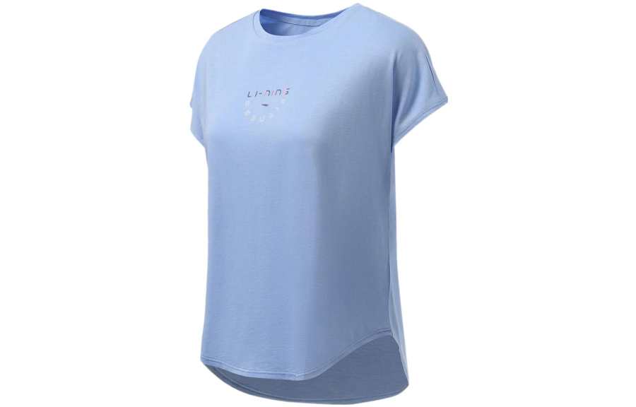 Li-Ning Li Ning Training Series T Shirt Women's Snow Purple Blue