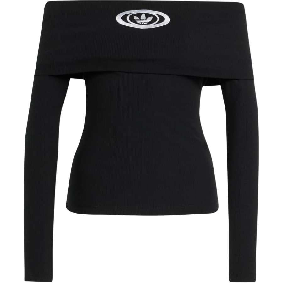 Adidas Originals Adidas Women's Off Shoulder Long Sleeve Top Black