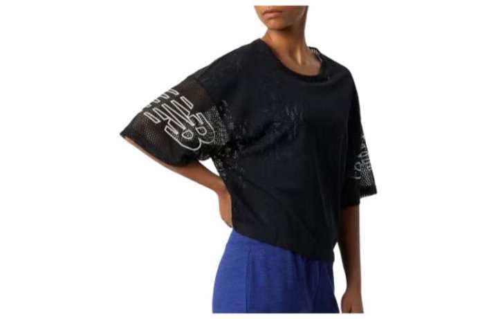 New Balance New Balance Achiever Mesh Drop Shoulder Sleeve T Shirt Women's Black