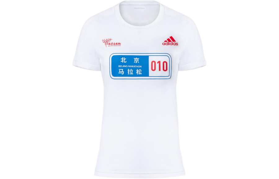 Adidas Adidas T Shirts Women's White Crew Neck Moderate Straight Fit
