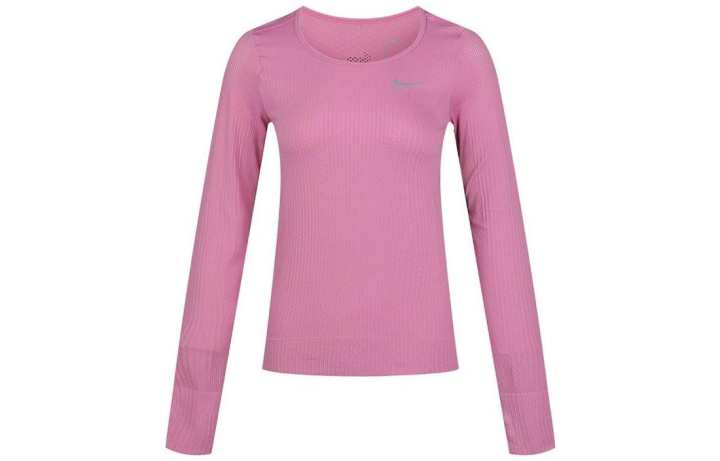 Nike Nike T Shirts Women's Pink Crew Neck Moderate Straight Fit