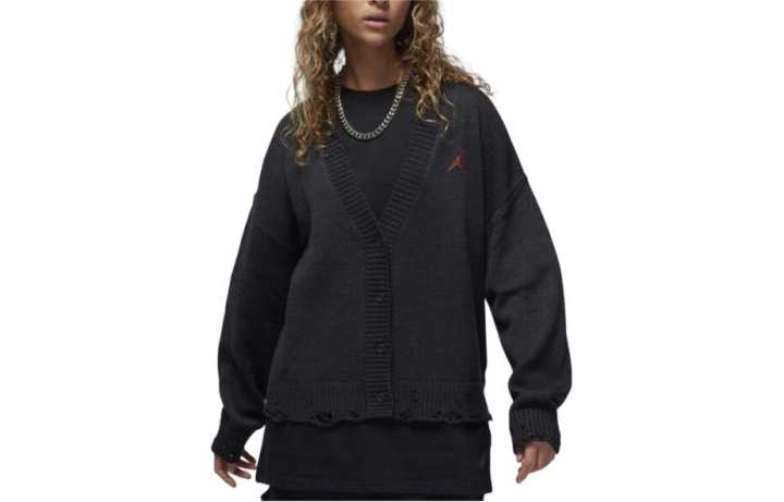 Jordan JORDAN Women's Distressed Cardigan