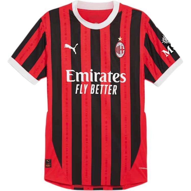 PUMA AC Beige Blue Soccer Jersey Player Edition Men's Red