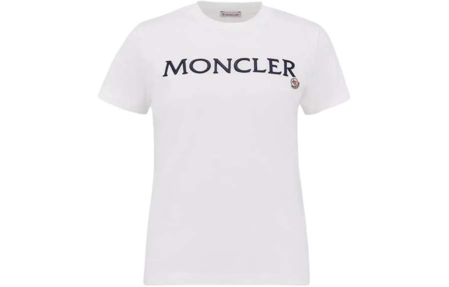 Moncler Logo Embroidered Crewneck T Shirt