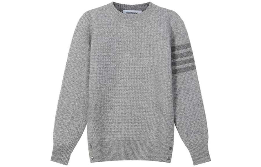 THOM BROWNE THOM BROWNE Sweaters Women's Light Gray Crew Neck Moderate Other
