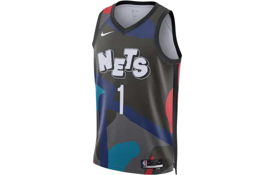 Nike Nike x KAWS Basketball Jersey City Edition 2023/24 Season, Brooklyn Nets, Mickle Bridges Size 1 Men's Black