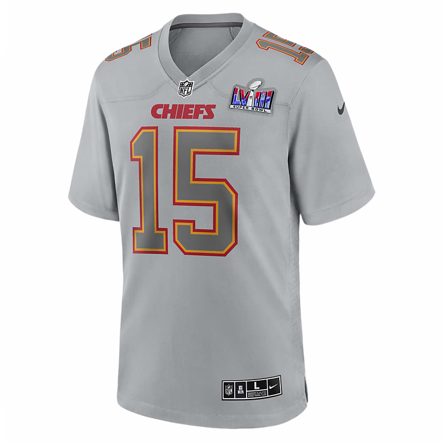 Nike Nike Patrick Mahomes Kansas City Chiefs Super Bowl LVIII Soccer Jersey Men's Gray
