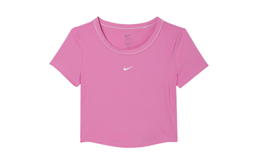 Nike Nike Dri Fit One Fitted Dri FIT Crop Top Women's Naughty Pink