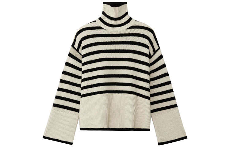 Toteme striped roll neck jumper