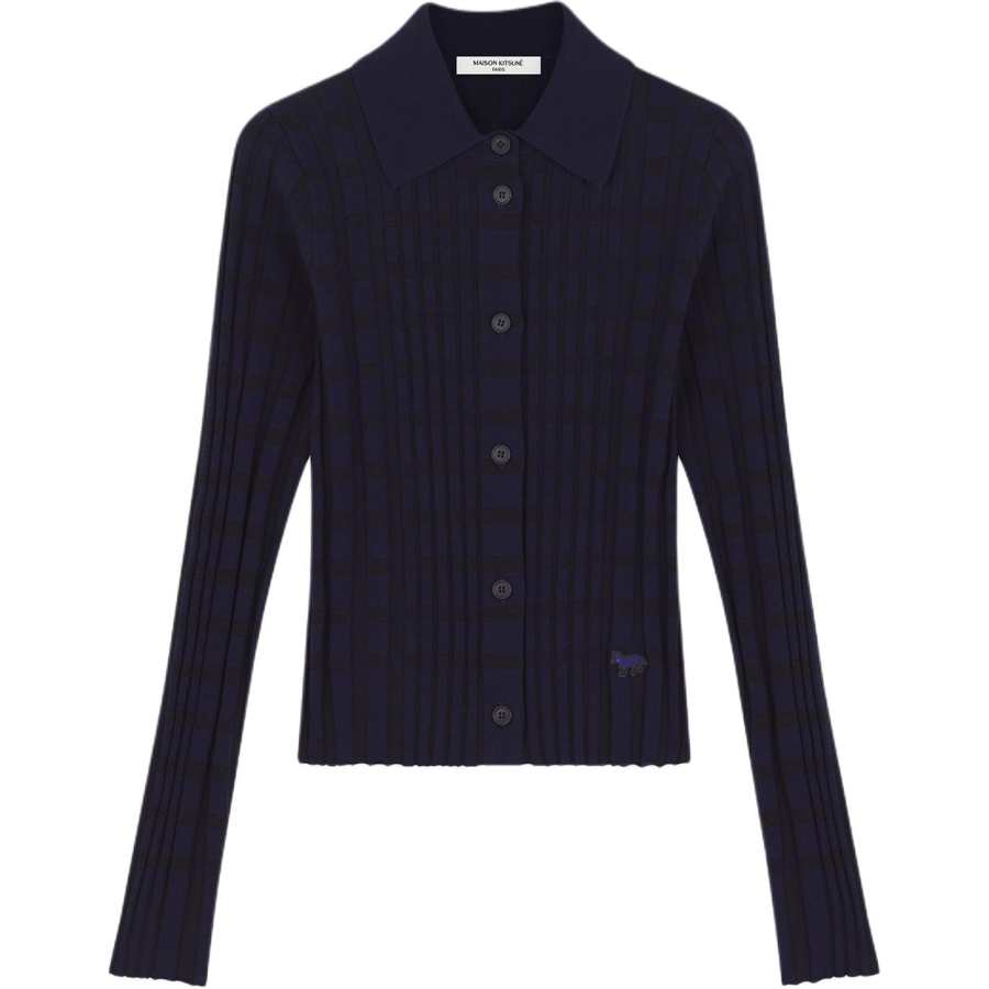Maison Kitsune Maison Kitsune checked knitted shirt