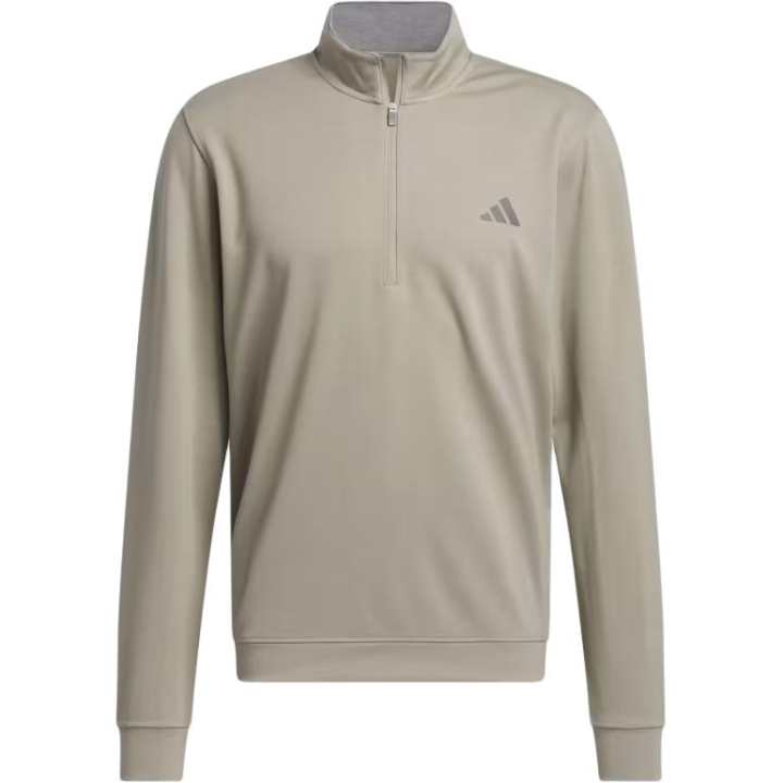 Adidas Adidas ELEVATED 1/4 ZIP Golf Clothing Men's Silver Pebble