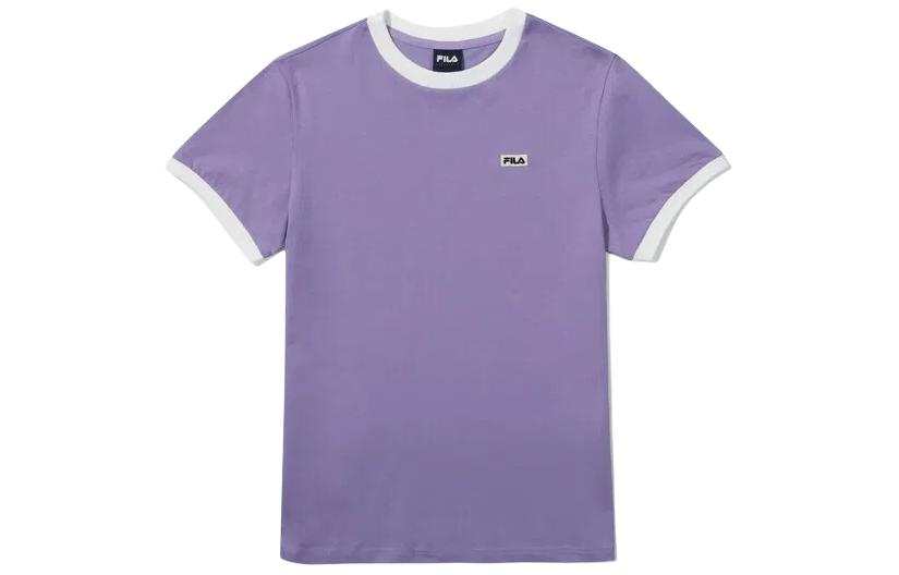 FILA T Shirts Women's Purple Crew Neck Moderate