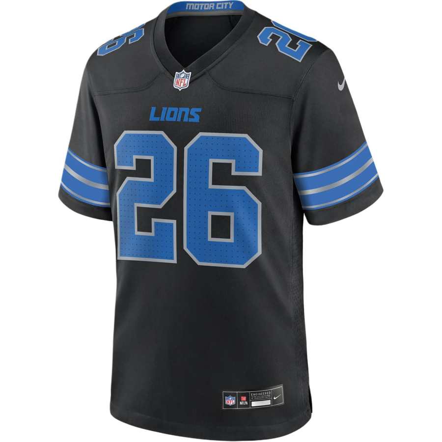 Nike Nike Jahmyr Gibbs Detroit Lions Rugby Jersey Men's Black