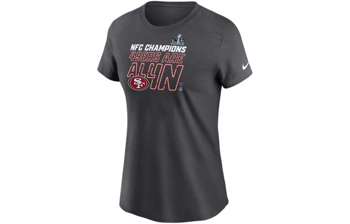 Nike Nike T Shirts Women's Gray Crew Neck Moderate Straight Fit