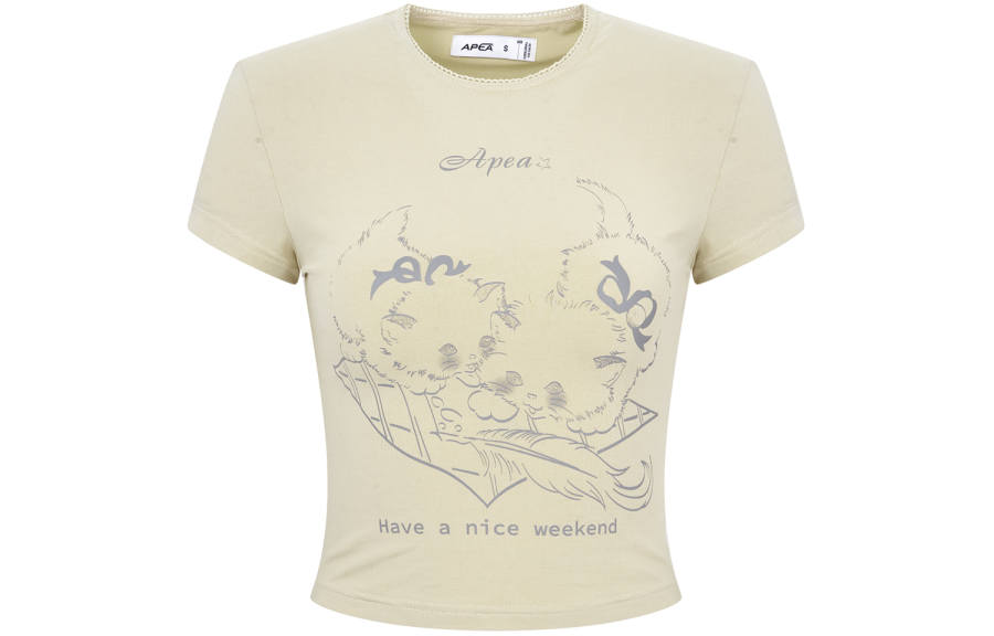 APEA Crop Tops Women's Crew Neck Moderate