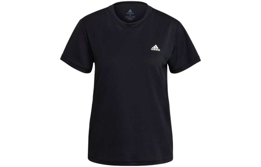 Adidas Adidas T Shirts Women's Black Crew Neck Moderate Straight Fit