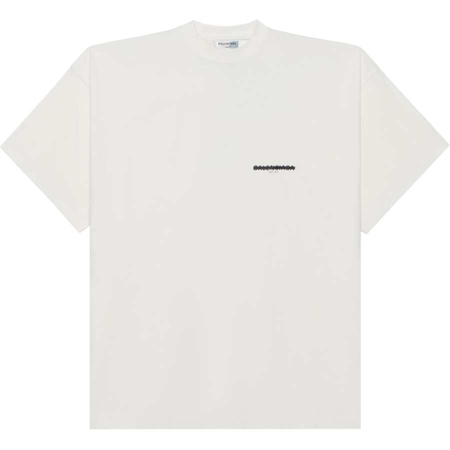 Balenciaga Drop Shoulder Sleeve T Shirt Women's White