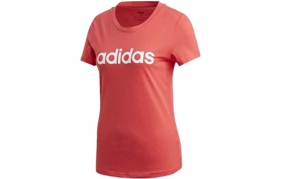 Adidas Adidas T Shirts Women's Red Crew Neck Moderate Straight Fit