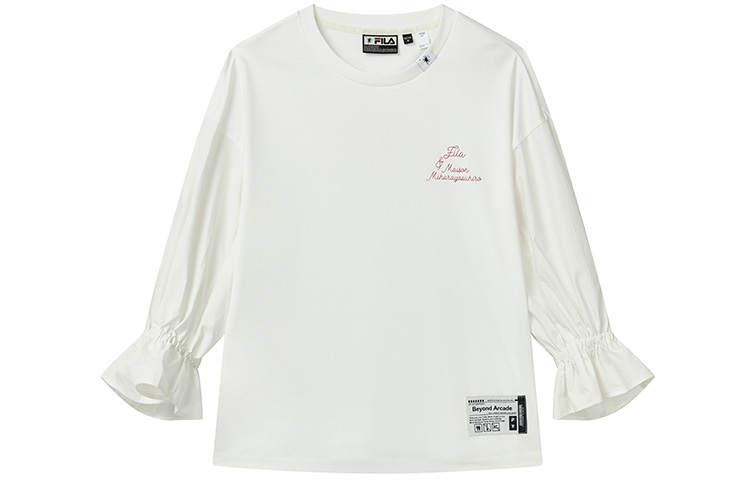 FILA x MIHARA YASUHIRO Drop Shoulder Sleeve T Shirt Women's Coconut Milk White